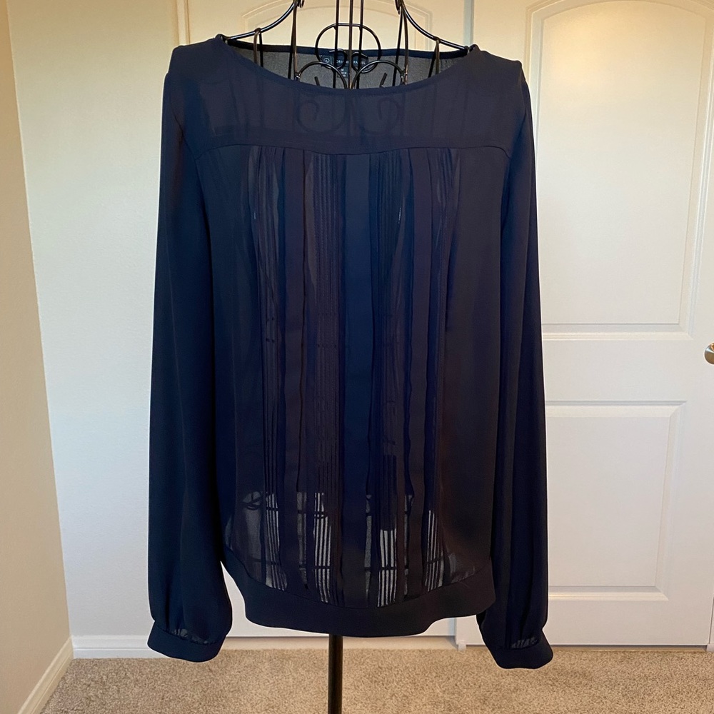 Adrianna Papell Navy Blouse